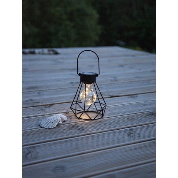 Juodas LED žibintas Star Trading Eddy, aukštis 15,5 cm-image-4