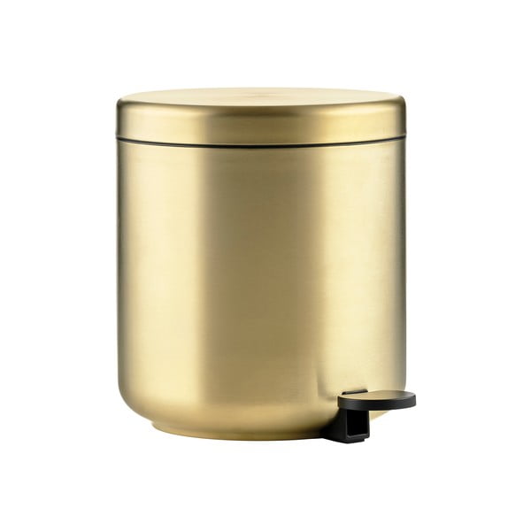 Žalvario spalvos iš nerūdijančio plieno šiukšliadėžė su pedalu 4 l Ume Brass – Zone