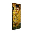 Sieninė reprodukcija ant drobės Gustav Klimt The Kiss, 30 x 80 cm