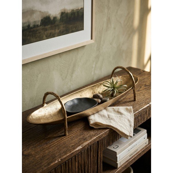 Iš metalo dekoratyvinis padėklas 12x47,5 cm Sagar – Bizzotto-image-1