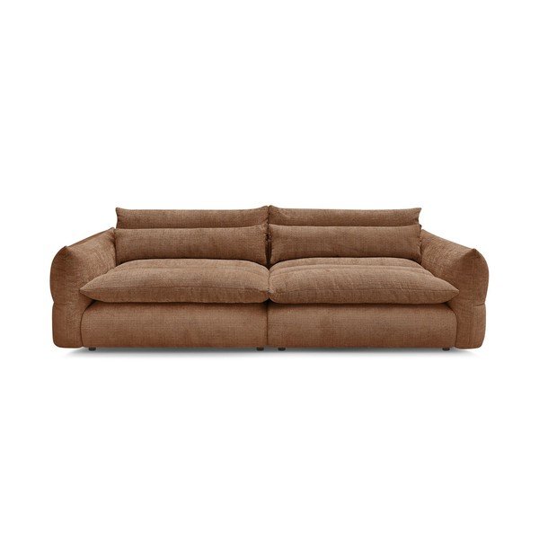 Oranžinės spalvos sofa iš šenilinio audinio 276 cm Neil – Bobochic Paris