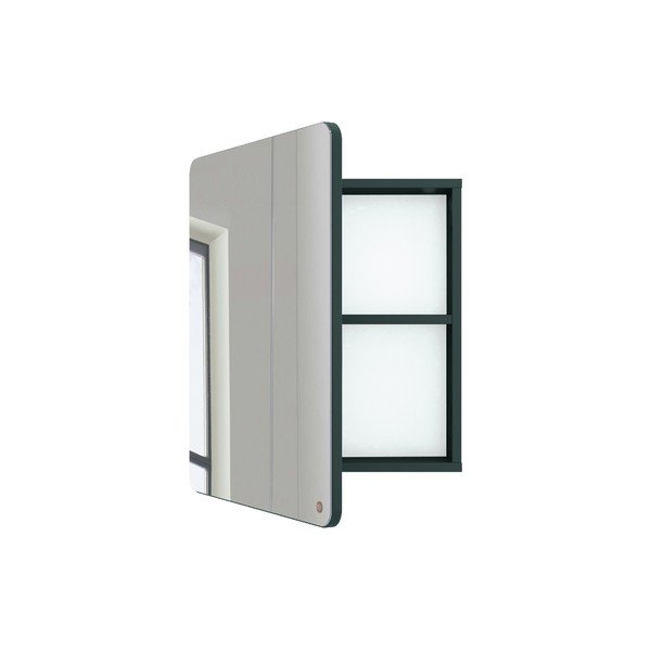 Tamsiai žalia sieninė vonios spintelė su veidrodžiu Tom Tailor Color Bath, gylis 14 cm-image-2