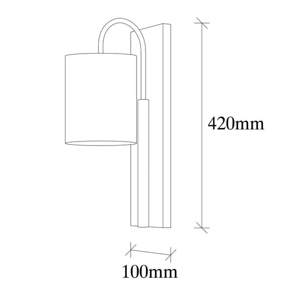 Juodos spalvos/smėlio spalvos sieninė lempa Baston – Opviq lights-image-1