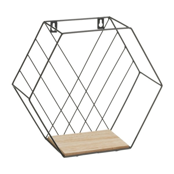 Sieninės lentynos juodos spalvos/natūralios spalvos 3 vnt. 31 cm – Casa Selección-image-4