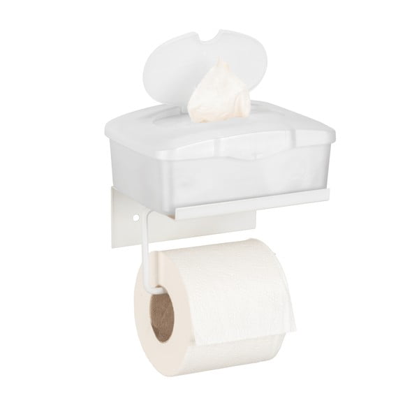 Klijuojamas/su lentyna iš metalo laikiklis tualetiniam popieriui baltos spalvos Desulo – Wenko-image-3