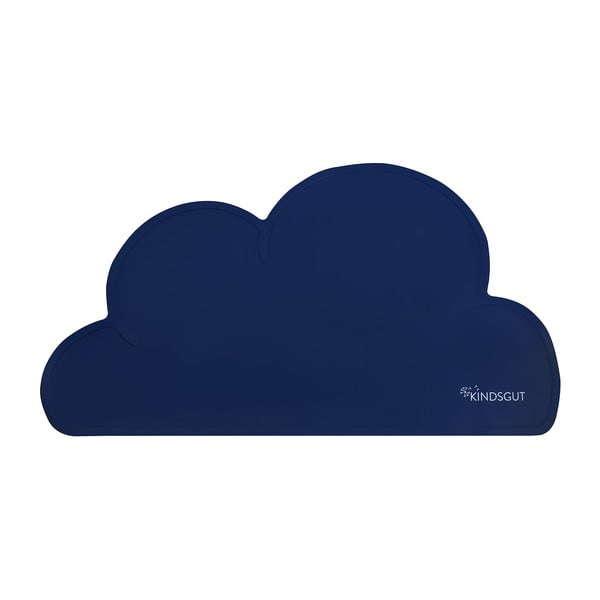 Tamsiai mėlynas silikoninis padėkliukas Kindsgut Cloud, 49 x 27 cm