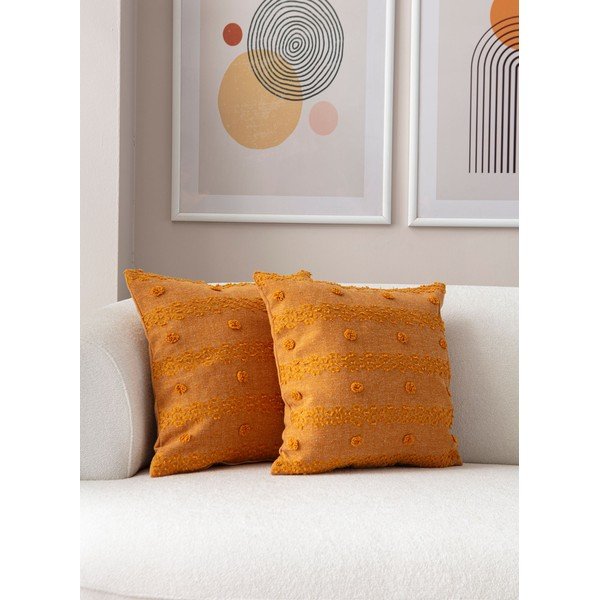 Dekoratyviniai pagalvių užvalkalai 2 vnt. 43x43 cm Tuffet – Mioli Decor-image-3