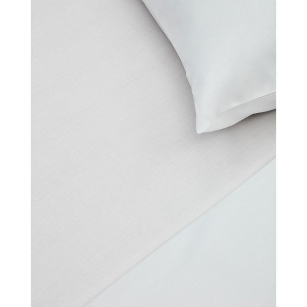 Paklodė baltos spalvos iš medvilninio perkelio su guma 150x200 cm Teia – Kave Home-image-2