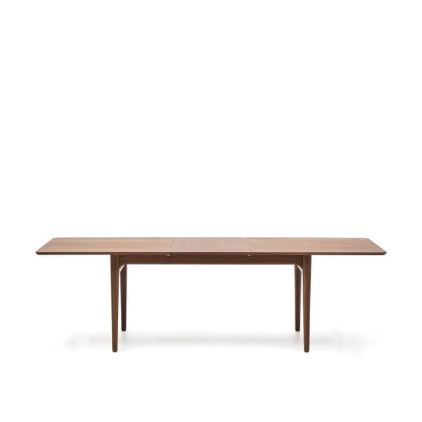 Prailginamas valgomojo stalas su papildomu stalviršiu iš riešutmedžio 100x200 cm Elan – Kave Home-image-3