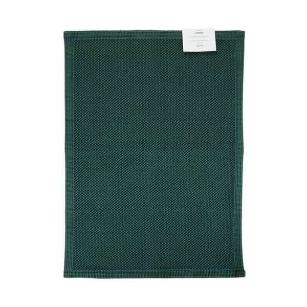 Žalios spalvos medvilninis vonios kilimėlis Bahne & CO, 70 x 50 cm