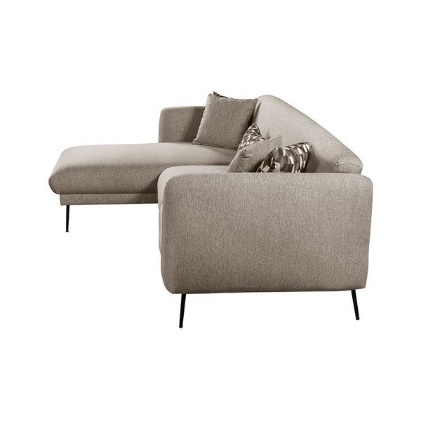 Smėlio spalvos išskleidžiama kampinė sofa Pandia Home Madrid, kairysis kampas-image-3