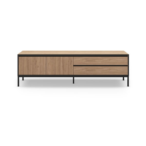 TV spintelė natūralios spalvos iš ąžuolo 180x55 cm Lorenza – Marckeric