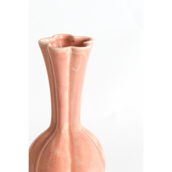 Rožinės spalvos iš keramikos vaza (aukštis 17 cm) Sydell – Light & Living-image-1