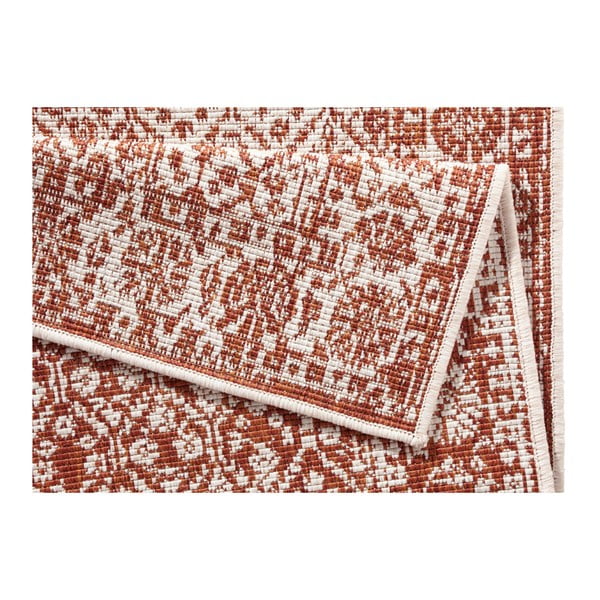 Raudonas raštuotas dvipusis lauko kilimas bougari Curacao, 80 x 150 cm-image-3