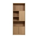 Modulinė knygų spinta natūralios spalvos iš ąžuolo 77x199 cm Modulair – vtwonen