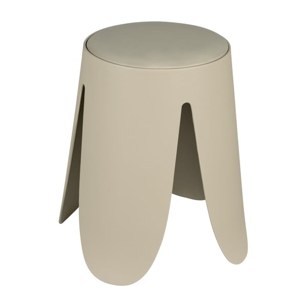 Smėlio spalvos iš plastiko galima dėti viena ant kitos taburetė Comiso – Wenko
