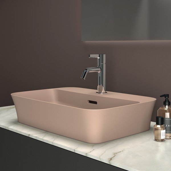 Iš keramikos praustuvas šviesiai rožinės spalvos 55x38 cm Ipalyss – Ideal Standard-image-1
