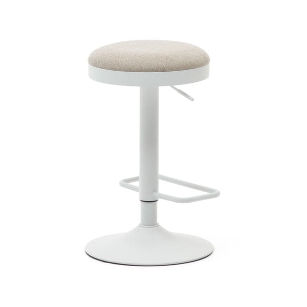 Smėlio spalvos iš audinio baro kėdžių komplektas reguliuojamo aukščio 2 vnt. (sėdynės aukštis 53,5 cm) Zaib – Kave Home-image-4