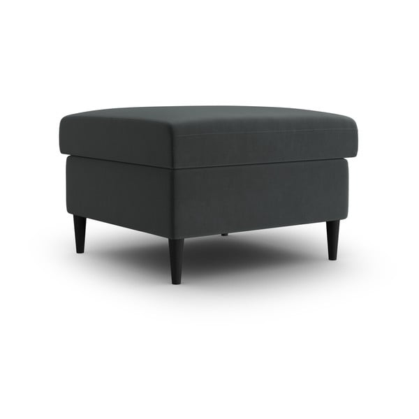 Tamsiai pilkos spalvos iš velveto taburetė Kyoto – Cosmopolitan Design-image-1