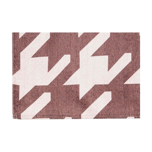 Itin patvarus virtuvinis kilimas "Webtappeti Pied de Poule Brown", 130 x 190 cm-image-3