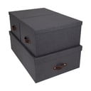 3 juodų daiktadėžių rinkinys Bigso Box of Sweden Inge