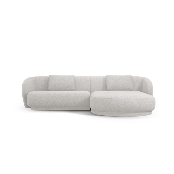 Kampinė sofa šviesiai pilkos spalvos Camden – Cosmopolitan Design
