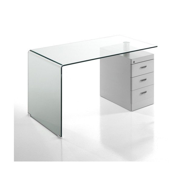 Rašomasis stalas su stikliniu stalviršiu 65x125 cm Bow – Tomasucci-image-3