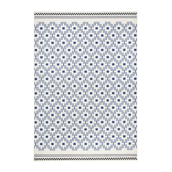 Mėlynas ir baltas kilimas Zala Living Cubic, 160 x 230 cm