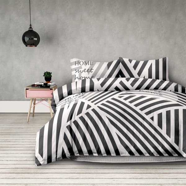 Medvilninės antklodės užvalkalo ir 2 užvalkalų rinkinys AmeliaHome Averi Sweet Home Light, 230 x 220 cm + 50 x 75 cm-image-1