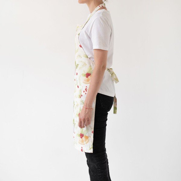 Kalėdinė lininė prijuostė Linen Tales Daily Apron Merry, 80 x 55 cm-image-1