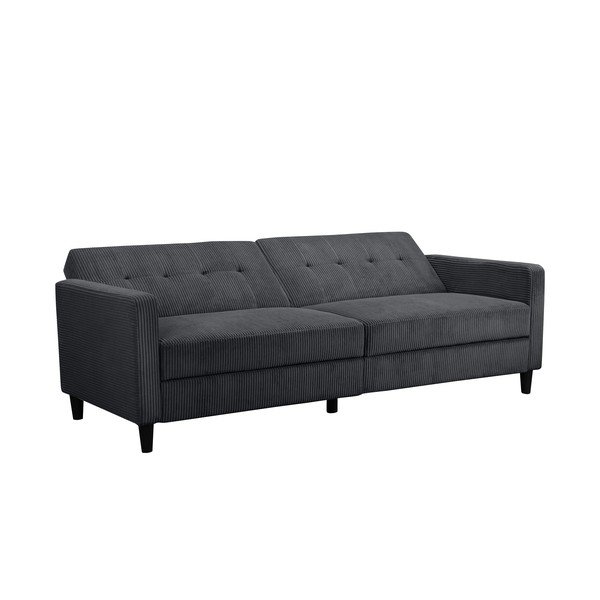 Iš kordinio velveto sofa pilkos spalvos 203 cm Hartford – Støraa-image-1