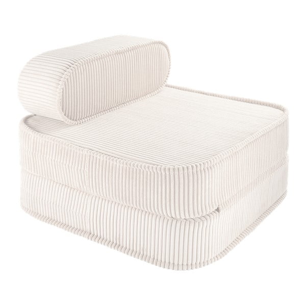 Kreminės spalvos iš kordinio velveto vaikiškas krėslas Flip – Wigiwama