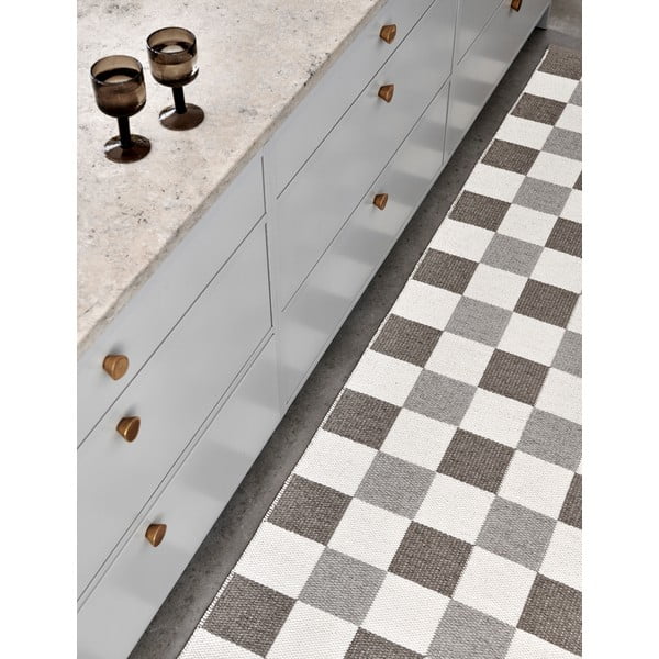 Smėlio spalvos/kreminės spalvos lauko kilimas 70x240 cm Pix Dark Linen – Pappelina-image-3