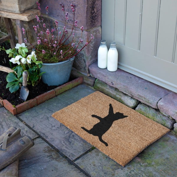 Iš kokoso pluošto grindų kilimėlis 40x60 cm Cat – Artsy Doormats-image-3