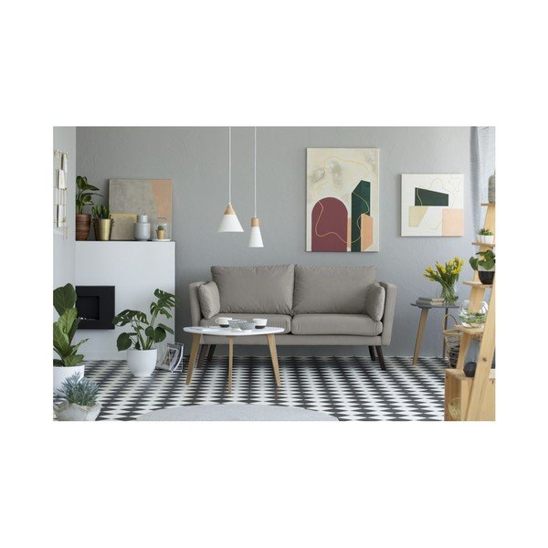 Šviesiai pilka 3 vietų sofa Mazzini Sofos Elena-image-3