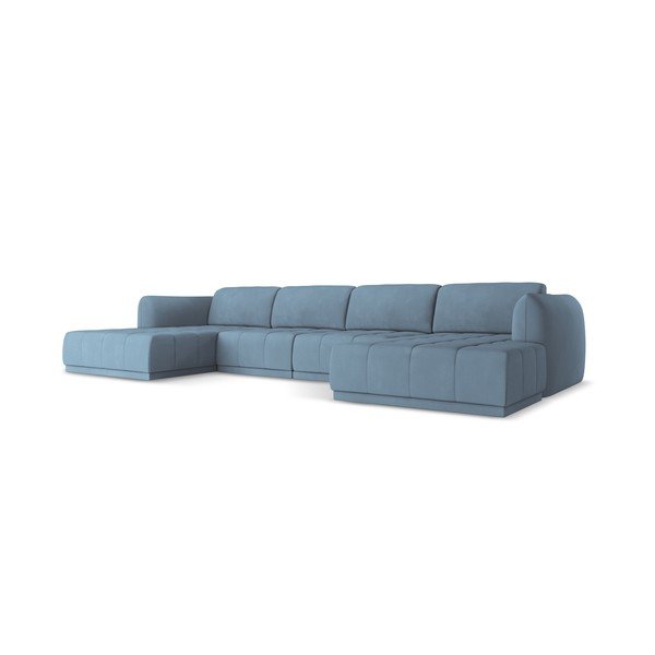 Šviesiai mėlynos spalvos kampinė sofa Hoku – Makamii-image-3