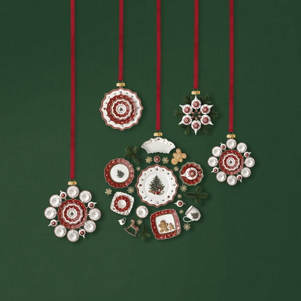 Balta ir raudona porcelianinė kalėdinė lėkštė Toy´s Delight Villeroy&Boch, ø 33 cm-image-3