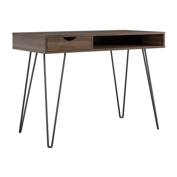 Rašomasis stalas iš riešutmedžio 49x104 cm Concord – Novogratz