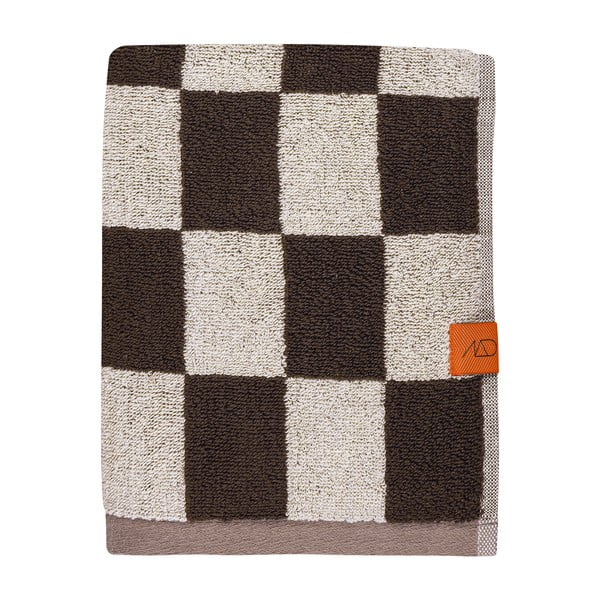 Iš frote audinio iš organiškos medvilnės rankšluostis rudos spalvos 50x90 cm Retro – Mette Ditmer Denmark