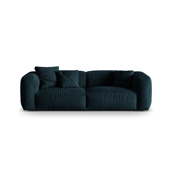 Tamsiai mėlynos spalvos iš velveto sofa 240 cm Martina – Micadoni 