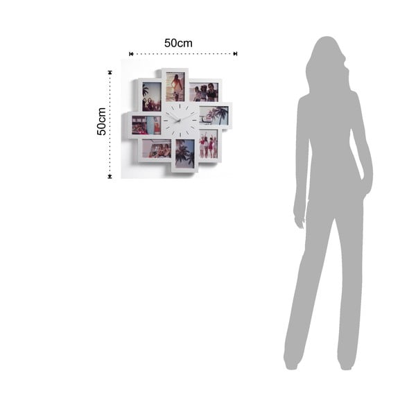 Sieninis fotorėmelis 8 nuotraukoms su laikrodžiu Tomasucci Olly-image-3