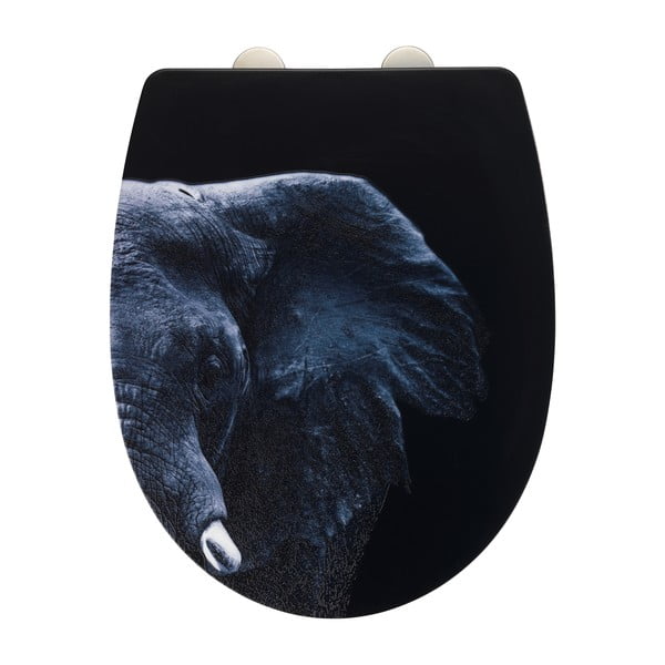 Juoda tualeto sėdynė iš nerūdijančio plieno Weko Elephant
