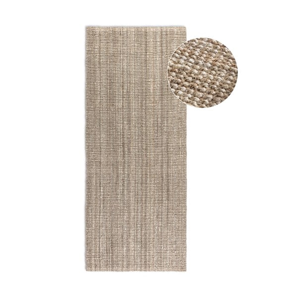 Taupe spalvos iš džiuto kilimas 80x200 cm Bouclé – Hanse Home
