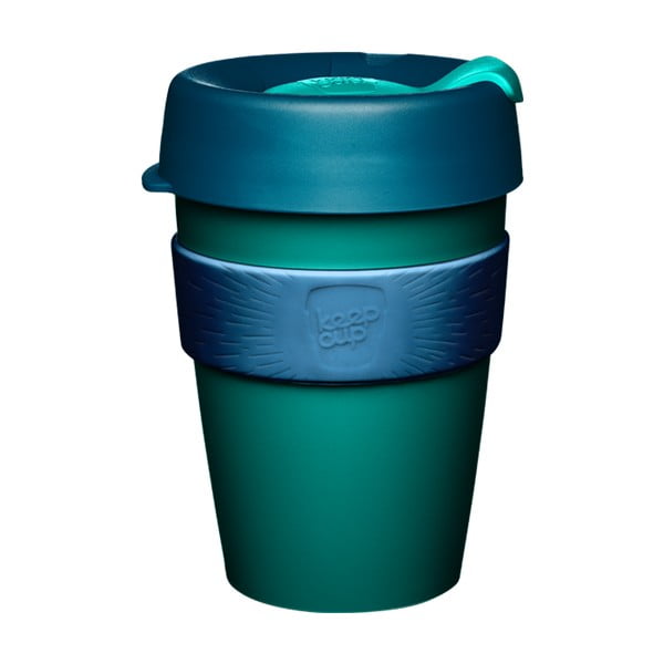 Žalios ir mėlynos spalvos kelioninis puodelis su dangteliu KeepCup Polaris, 340 ml