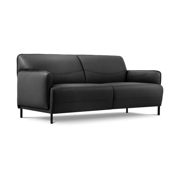 Tamsiai pilka odinė sofa Windsor & Co Sofas Neso, 175 x 90 cm-image-2