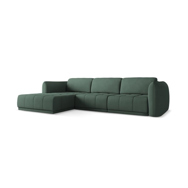 Žalios spalvos kampinė sofa (su kairiuoju kampu) Hoku – Makamii-image-2