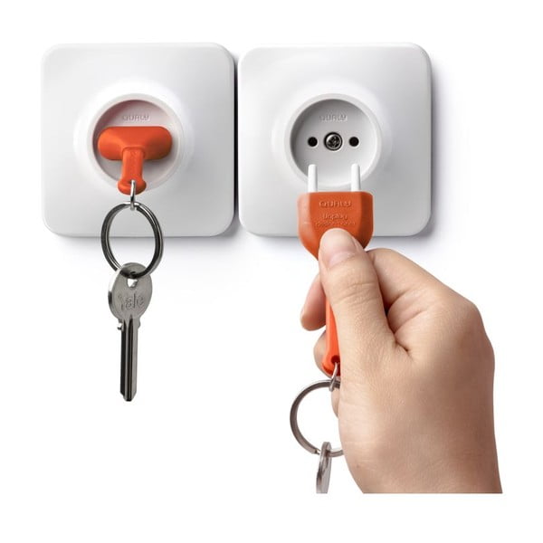 Qualy&CO Atjunkite raktų pakabuką su oranžiniu raktų pakabuku