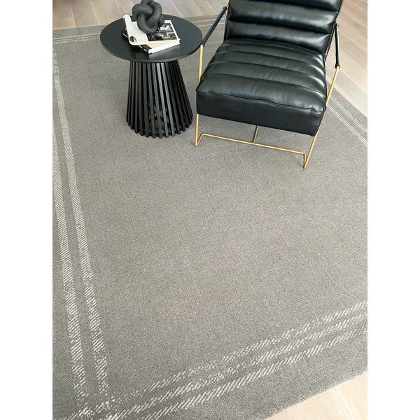 Kilimas iš vilnos šviesiai pilkos spalvos 240x340 cm Calisia M Grid Rim – Agnella-image-1