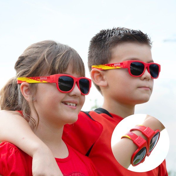 "InnovaGoods Sunfold Kids Mondial Spain" raudoni ritininiai akiniai nuo saulės-image-1