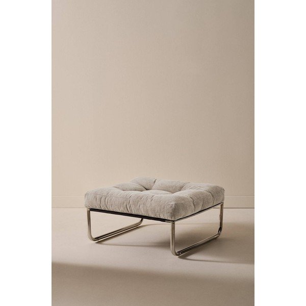 Smėlio spalvos taburetė iš šenilinio audinio Burleson – Jotex-image-2